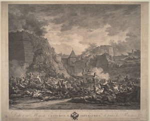 Die Belagerung der Festung Ochakov im Dezember 1788, 1792 von Francesco Giuseppe Casanova
