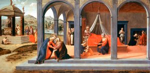 Eine Szene aus St. Johannes der Täufer, Detail, ca. 1500-1540 von Francesco Granacci