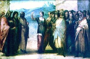 Der Streit der St. Katharina von Alexandria von Francesco Granacci