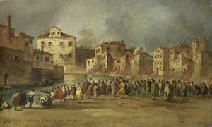 Das Feuer im San Marcuola Viertel von Venedig, 28. November 1789