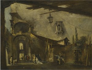 Eine Straße in Venedig von Francesco Guardi