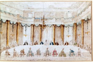 Bankett zur Hochzeit von Polignac von Francesco Guardi