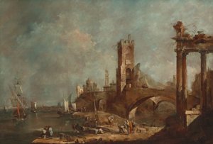 Capriccio eines Hafens, ca. 1760-1770