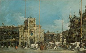 Der Uhrturm am Markusplatz von Francesco Guardi