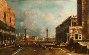 Kleiner Markusplatz in Richtung San Giorgio, Venedig von Francesco Guardi