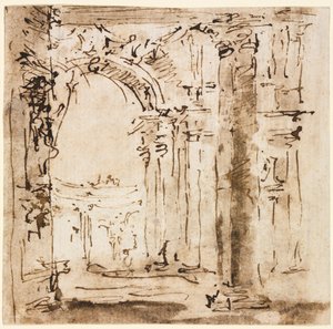 Paar Zeichnungen: Skizze des Labyrinths der Villa Pisani und Piazza San Marco..., 1773-1778