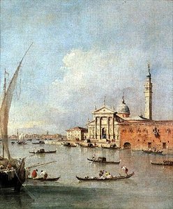 S. Giorgio Maggiore, gesehen von der Giudecca von Francesco Guardi