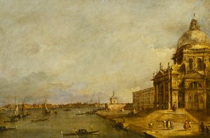 Santa Maria della Salute und der Eingang zum Canal Grande, Venedig, Blick nach Osten