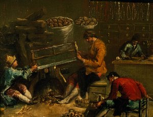 Schild der Zunft der Korbmacher von Francesco Guardi
