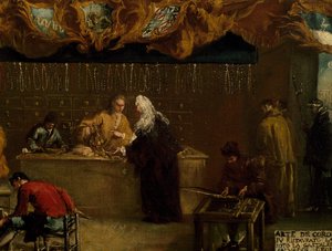Schild der Zunft der Koroneri, von Francesco Guardi, Italien von Francesco Guardi