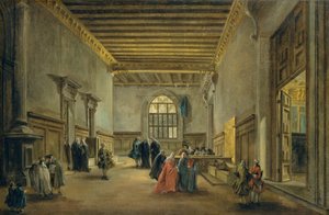 Das Vorzimmer der Sala del Maggior Consiglio, ca. 1765-68 von Francesco Guardi