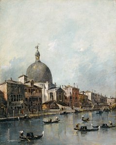 Die Kirche San Simeone Piccolo am Canal Grande, Venedig von Francesco Guardi