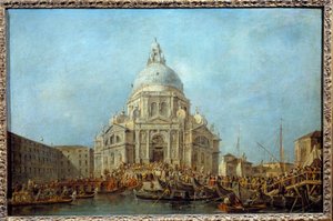 Der Doge von Venedig geht zur Kirche Santa Maria della Salute am 21. November von Francesco Guardi