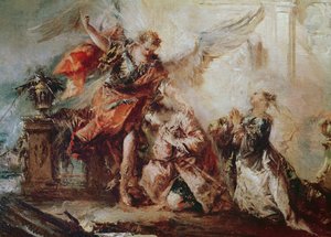 Die Hochzeit von Tobias, (Detail) von Francesco Guardi