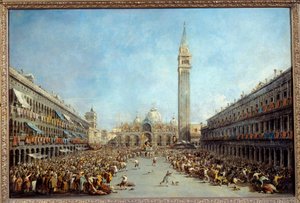 Der Doge von Venedig Alvise IV. wird nach seiner Wahl von den Gondolieri getragen von Francesco Guardi