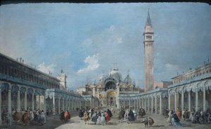 Das Fest der Himmelfahrt auf der Piazza San Marco, ca. 1775 von Francesco Guardi