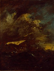 Zwei Schiffe in einem Sturm, 18. Jahrhundert von Francesco Guardi