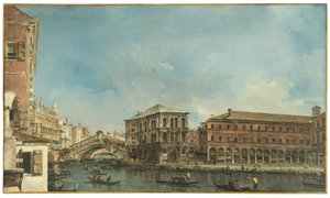Venedig: die Rialtobrücke mit dem Palazzo dei Camerlenghi