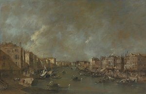 Blick auf den Canal Grande von der Ponte di Rialto, nach 1775 von Francesco Guardi