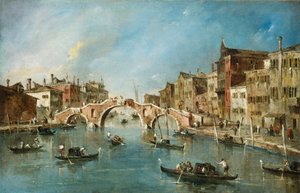 Blick auf den Cannaregio-Kanal, Venedig, ca. 1775-1780 von Francesco Guardi