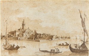 Die Insel San Clemente von Francesco Guardi and Giacomo Guardi