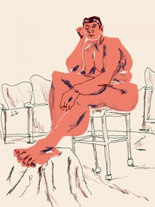 Entspannte Sitzende Figur von Francesco Gulina