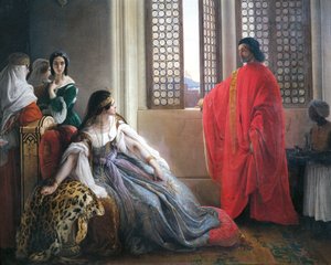 Caterina Cornaro erhält Nachricht von der Absetzung der Königin von Zypern von Francesco Hayez