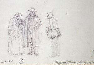 Francesco Hayez trifft seinen Onkel und seine Tante in Rom von Francesco Hayez