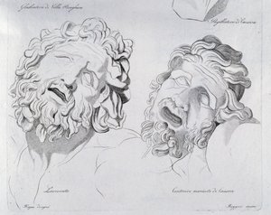 Köpfe von Laokoon und sterbendem Zentaur von Canova