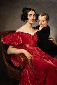 Porträt der Gräfin Teresa Zumali Marisili und ihres Sohnes Giuseppe von Francesco Hayez
