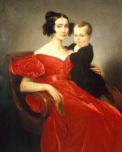 Porträt von Teresa Zumali Marsili mit ihrem Sohn Giuseppe