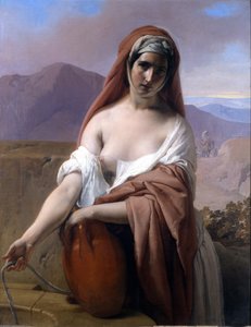 Rebecca am Brunnen. Gemälde von Francesco Hayez. Accademia di Brera. Mailand von Francesco Hayez