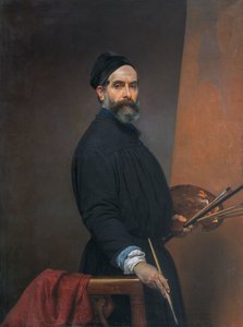 Selbstporträt im Alter von siebenundfünfzig Jahren von Francesco Hayez