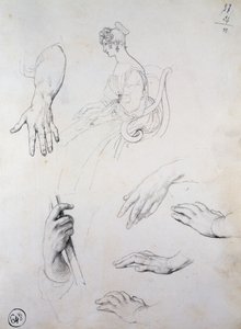 Studie für das Porträt von Cristina Trivulzio Belgiojoso