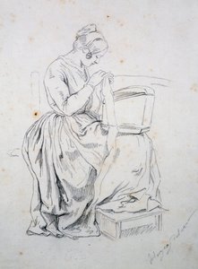 Studie für das Porträt seiner Frau von Francesco Hayez