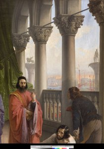 Das letzte Treffen zwischen Jacopo Foscari und seiner Familie vor dem Exil von Francesco Hayez