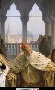 Das letzte Treffen zwischen Jacopo Foscari und seiner Familie vor dem Exil, 1838-40 (Detail) von Francesco Hayez