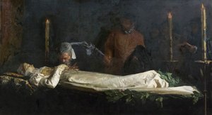 Michelangelo am Sterbebett von Vittoria Colonna von Francesco Jacovacci