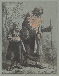 Bäuerin mit Baby und kleinem Mädchen, 1760-1764 von Francesco Londonio