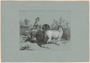 Platte 4, aus dem Set von 12 Pastoralszenen