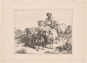 Platte 9, aus dem Set von 12 Pastoralszenen von Francesco Londonio