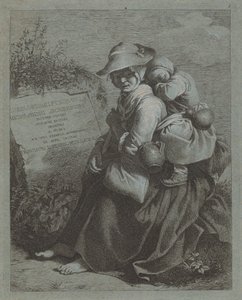 Sitzende Bäuerin mit schlafendem Kind von Francesco Londonio