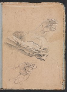 Verona-Skizzenbuch: Studie von Händen und Schädel, Seite 21, 1760 von Francesco Lorenzi