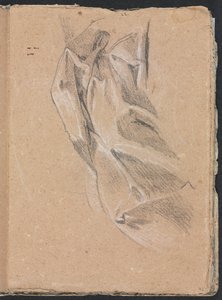 Verona-Skizzenbuch: Draperiestudie, Seite 43, 1760 von Francesco Lorenzi