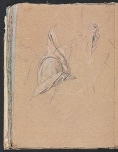 Verona Skizzenbuch: Draperiestudie mit linker Hand Seite 56, 1760