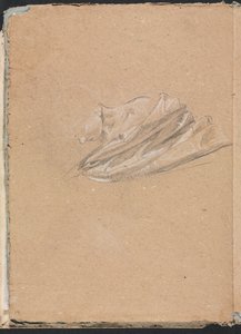 Verona Skizzenbuch: Kopf und Schulter mit Draperie Seite 14, 1760 von Francesco Lorenzi