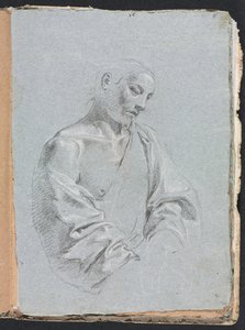 Verona Skizzenbuch: Männliche Figur mit Draperie (Seite 71) von Francesco Lorenzi