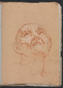Verona Skizzenbuch: Männlicher Kopf Seite 31, 1760 von Francesco Lorenzi