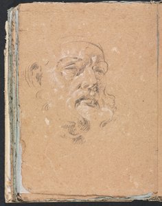 Verona Skizzenbuch: Männlicher Kopf Seite 76, 1760 von Francesco Lorenzi