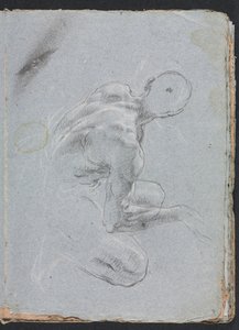 Verona Skizzenbuch: Männlicher Akt von hinten Seite 9, 1760 von Francesco Lorenzi